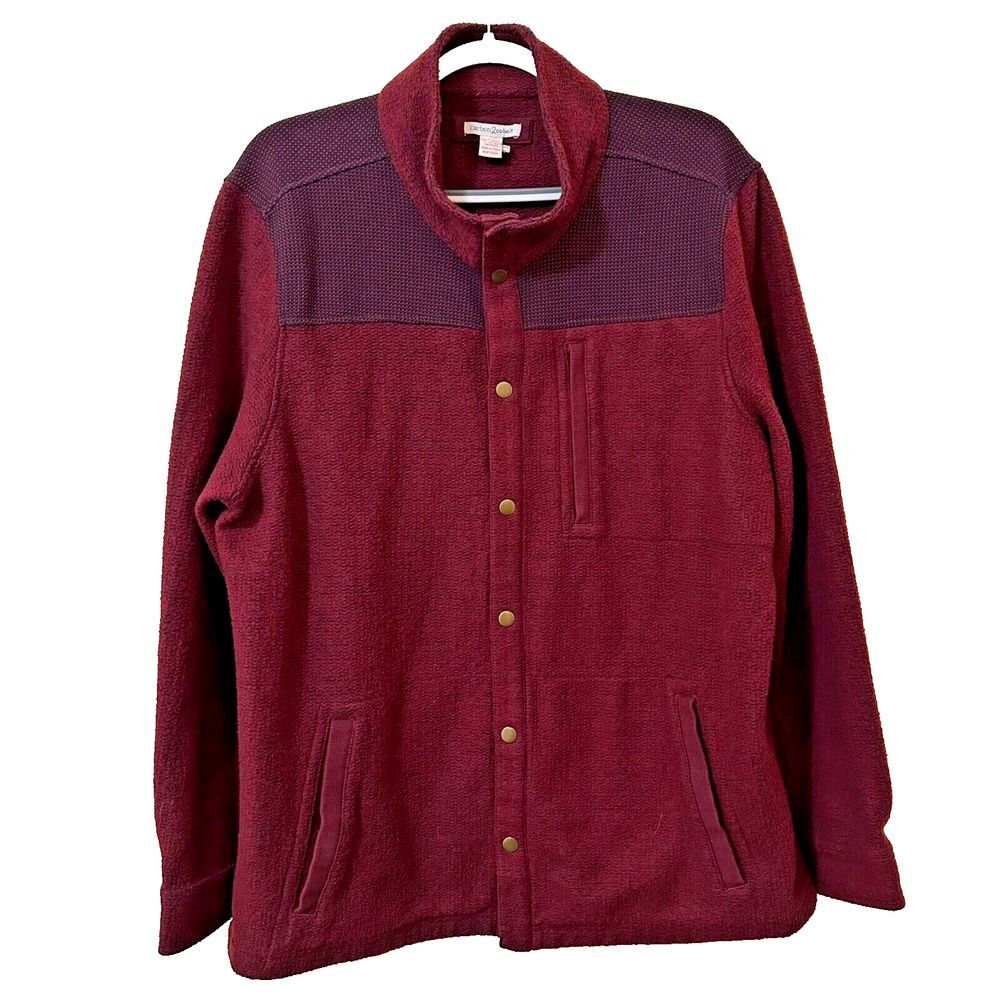 Carbon 2 Cobalt XLarge Burgundy Red Snap Button Long‎ Sleeve Shirt Jacket